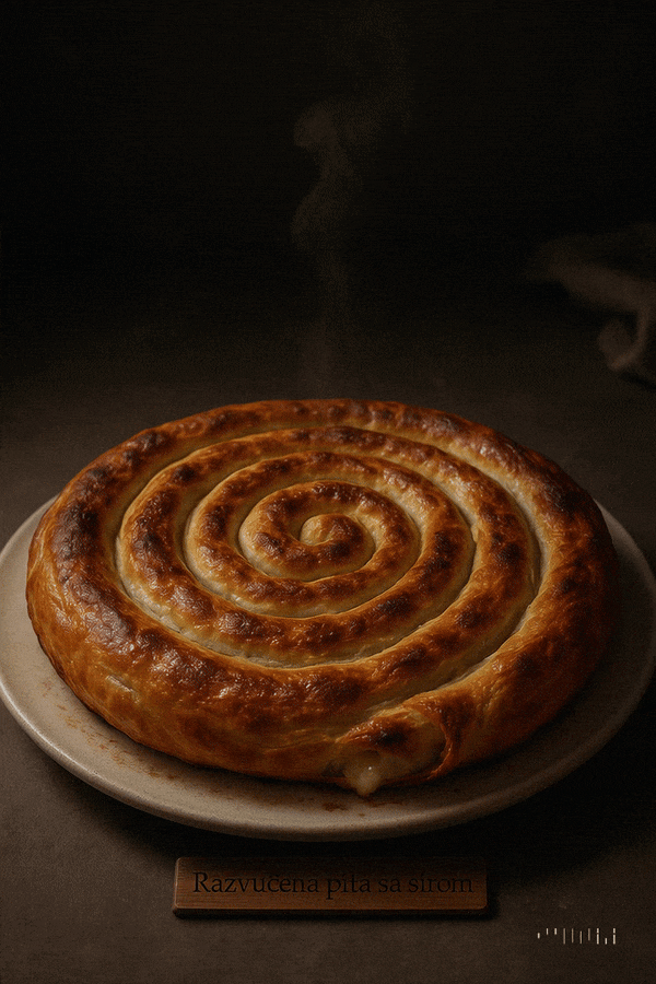 Vruća razvučena pita sa sirom. ideje za ručak