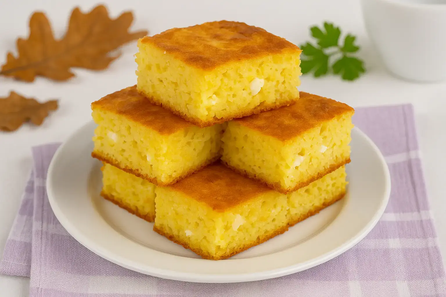Domaća proja sa sirom, kocke na tanjiru, tradicionalno srpsko jelo